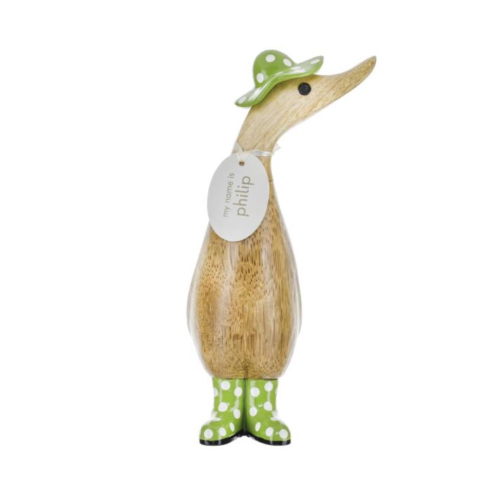 DCUK Spotty Hat and Boots Duckling - Green